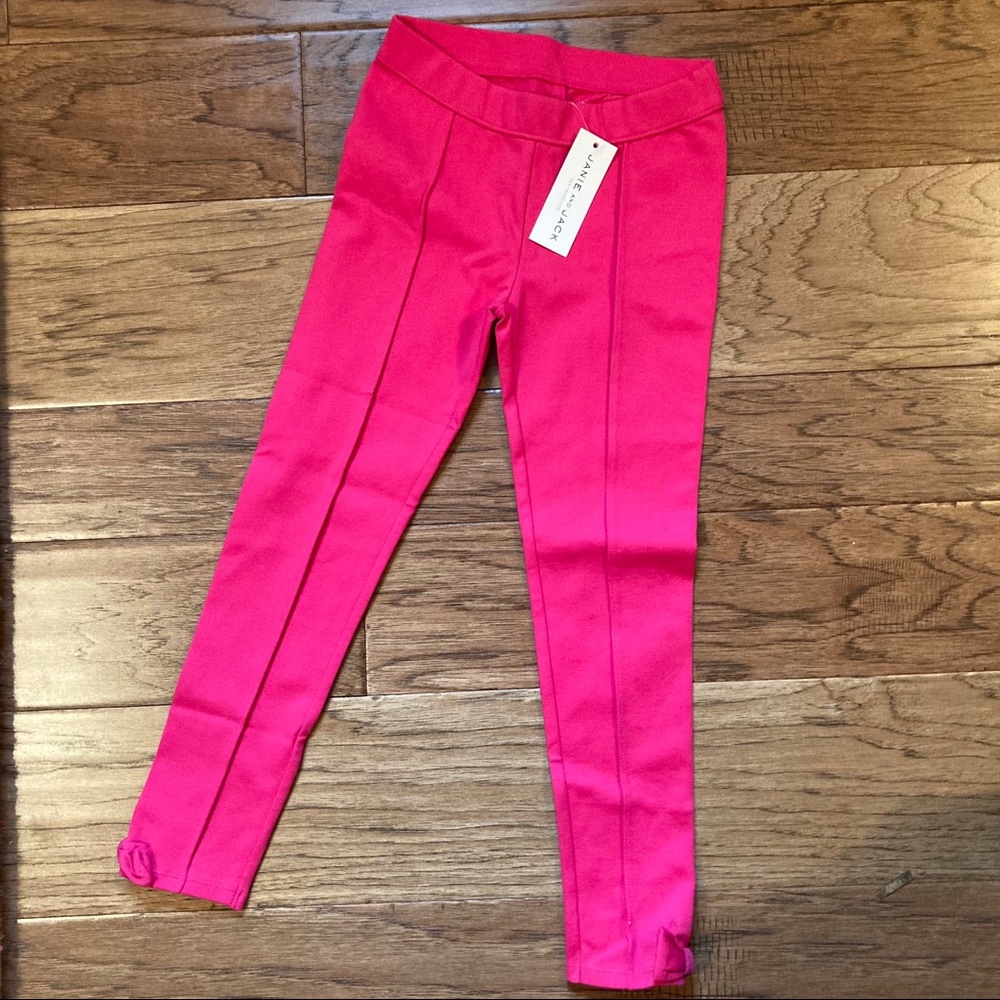 Janie and Jack girls “ponte pants” with bow